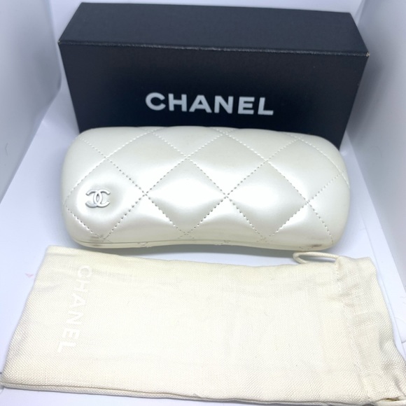 CHANEL Accessories - Chanel eyeglass case white color with box/pouch